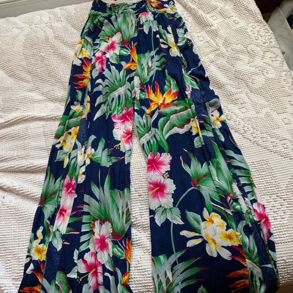 Lululemon Athletica Blue Green Wide Leg Jumpsuit
